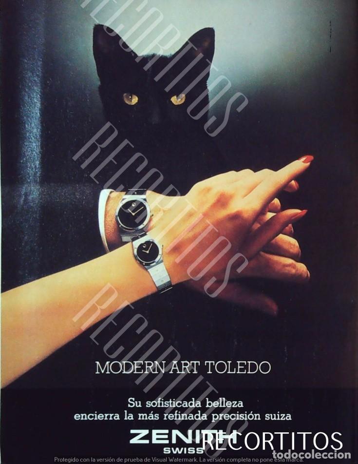 Cine: ZENITH RELOJ ANUNCIO PUBLICIDAD gato negro