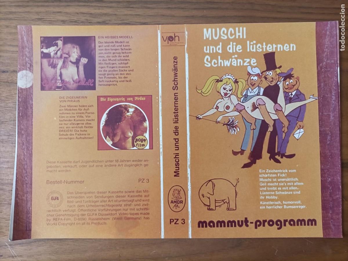 Cine: CARATULA DE LA PEL&Iacute;CULA. PORNO ANIMADO ALEM&Aacute;N. MUSCHI UND DIE LUSTERNEN SCHWANZEENWALD. 18 A.