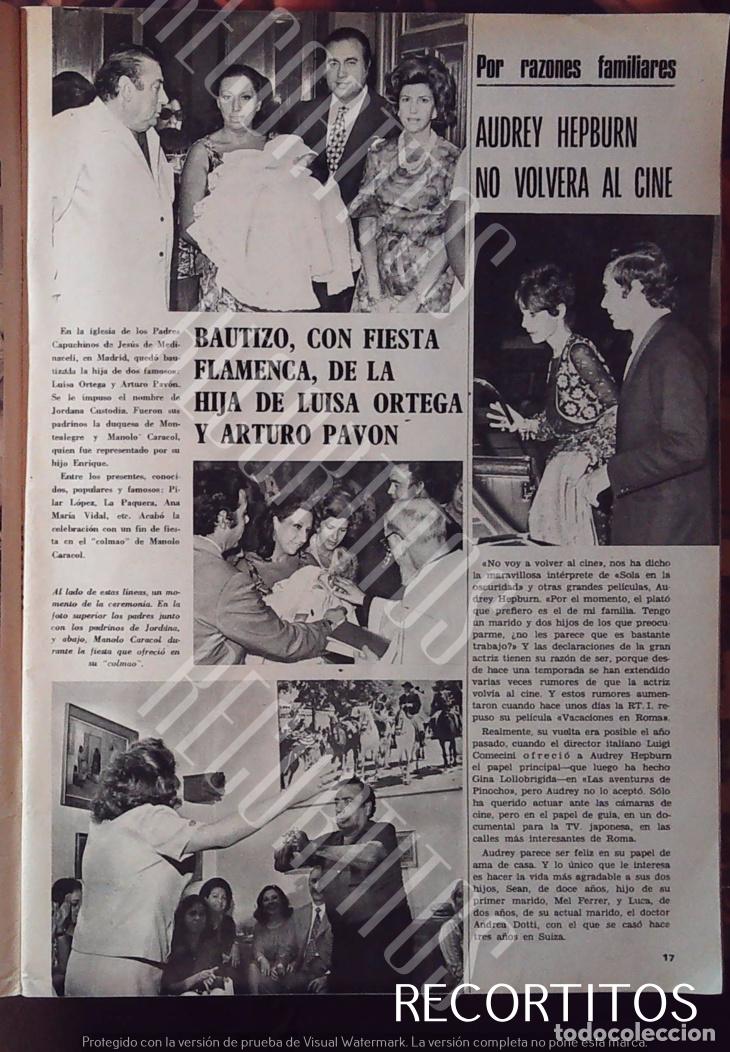 Cine: AUDREY HEPBURN LUISA ORTEGA MANOLO CARACOL ARTURO PAVON BAUTIZO