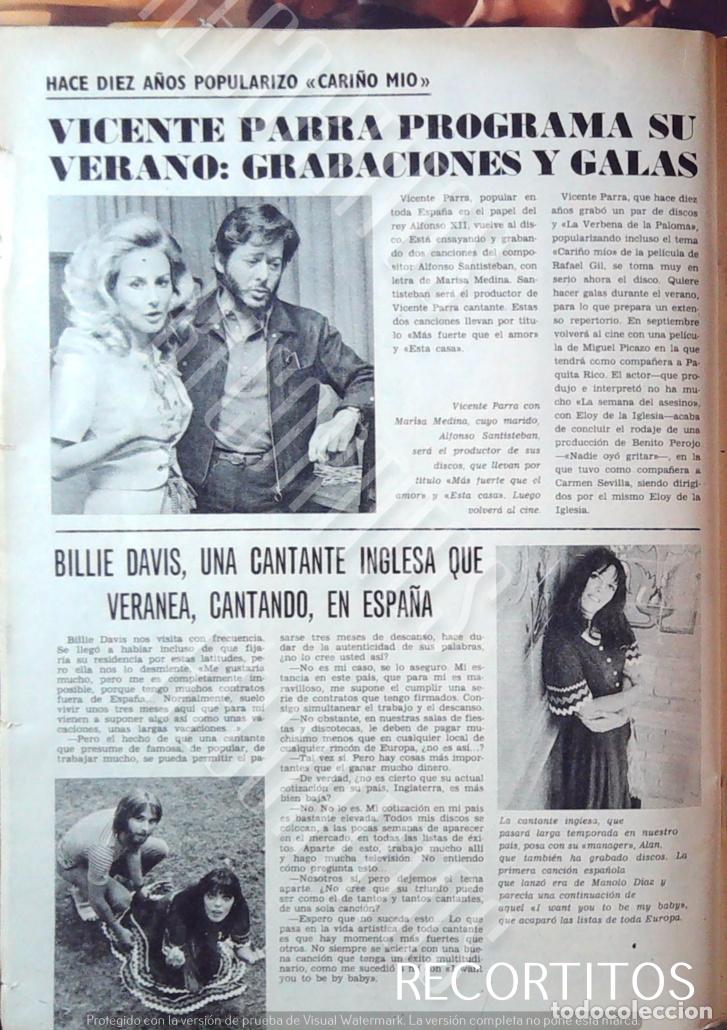 Cine: BILLIE DAVIS VICENTE PARRA MARISA MEDINA CARI&Ntilde;O MIO