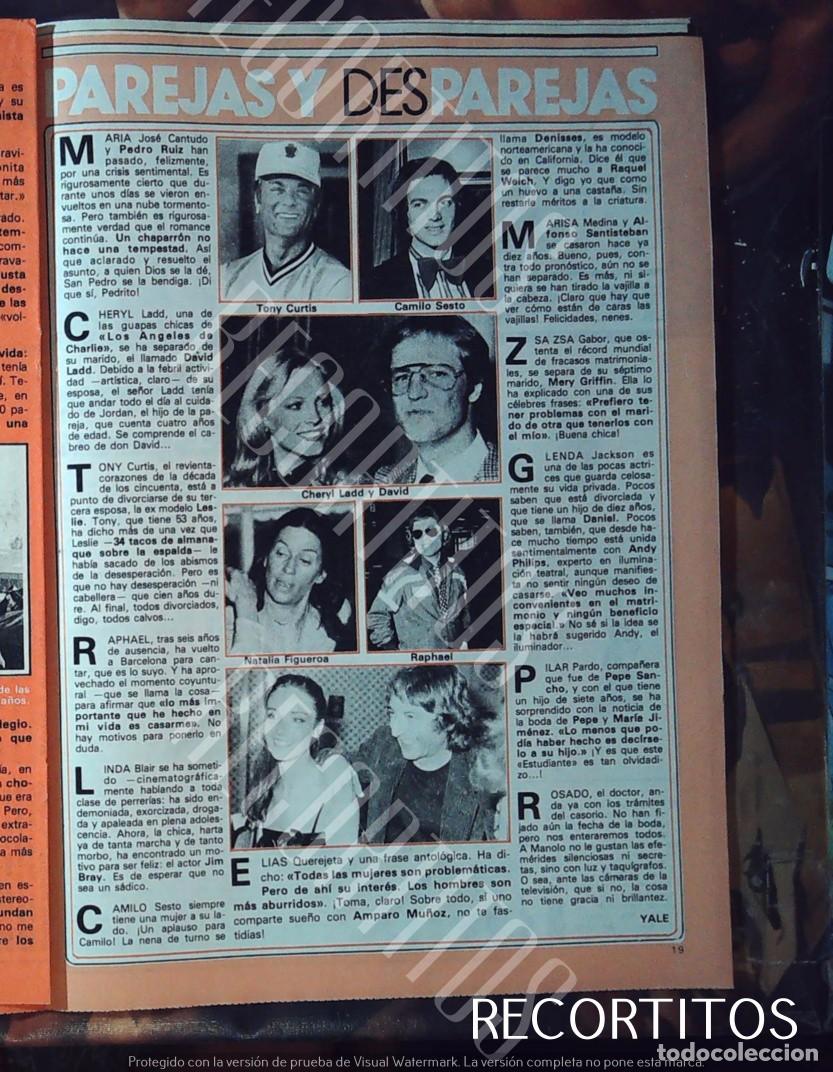 Cine: camilo sesto cheryl ladd tony curtis rapahel natalia figueroa amparo mu&ntilde;os miss universo espa&ntilde;a eli