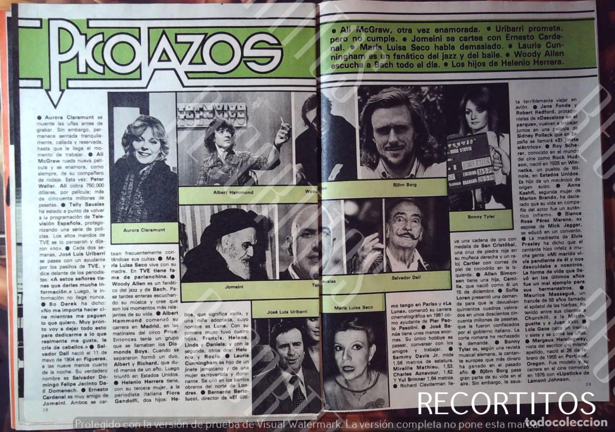 Cine: salvador dali bjorn borg bonny tyler albert hammond maria luisa seco jose luis uribarri aurora clara