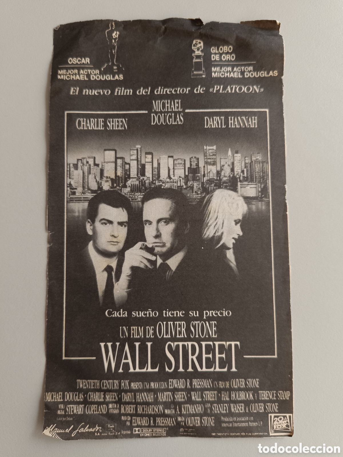 Cine: Anuncio prensa Wall Street cartel pel&iacute;cula cine