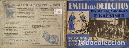 Cine: 'EMILI I ELS DETECTIUS'. Novela con im&aacute;genes de la pel&iacute;cula, de Ed. JUVENTUT de 1935.