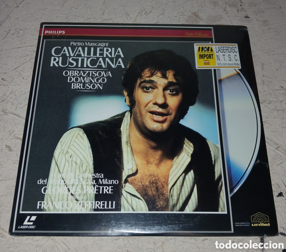 Cine: Laser Disc precintado: Pietro Mascagni - Cavalleria Rusticana (Pl&aacute;cido Domingo, Elena Obraztsova, ..
