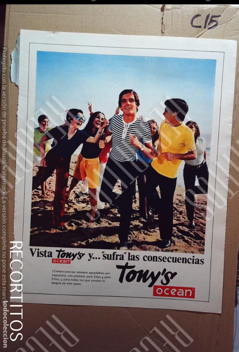 Cine: ocean camiseta braslip calzoncillos slips anuncio publicidad tonys