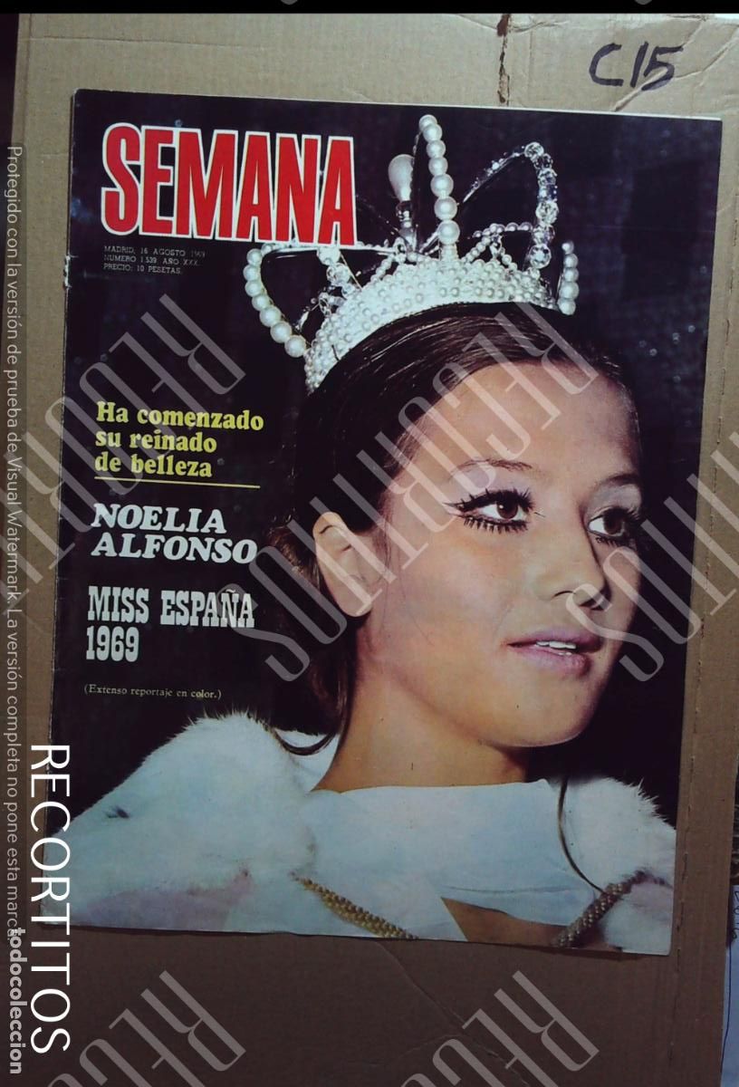 Cine: NOELIA ALFONSO MISS ESPA&Ntilde;A MISS EUROPA recorte portada