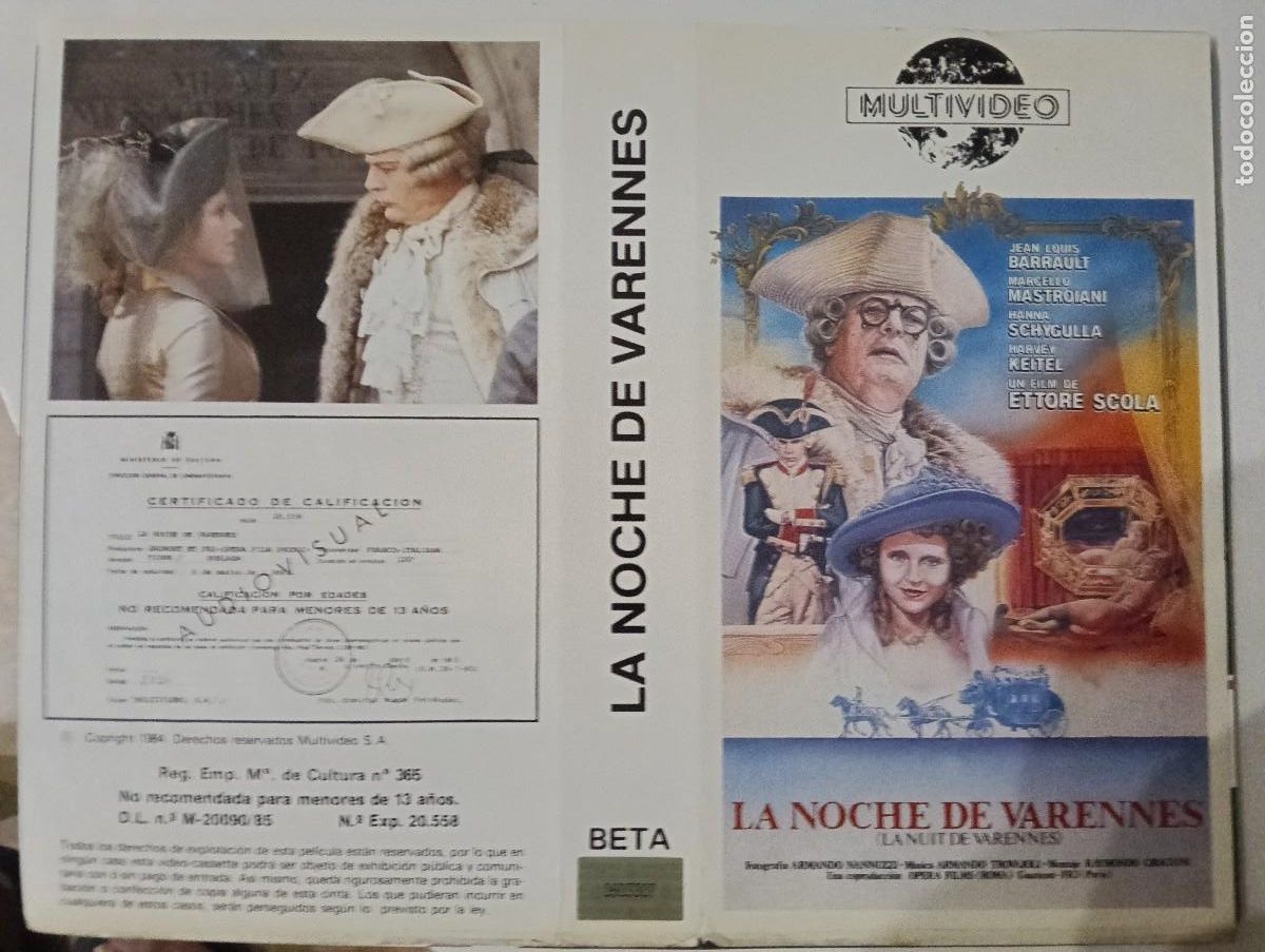 Cine: CARATULA - LA NOCHE DE VARENNES - MULTIVIDEO BETA