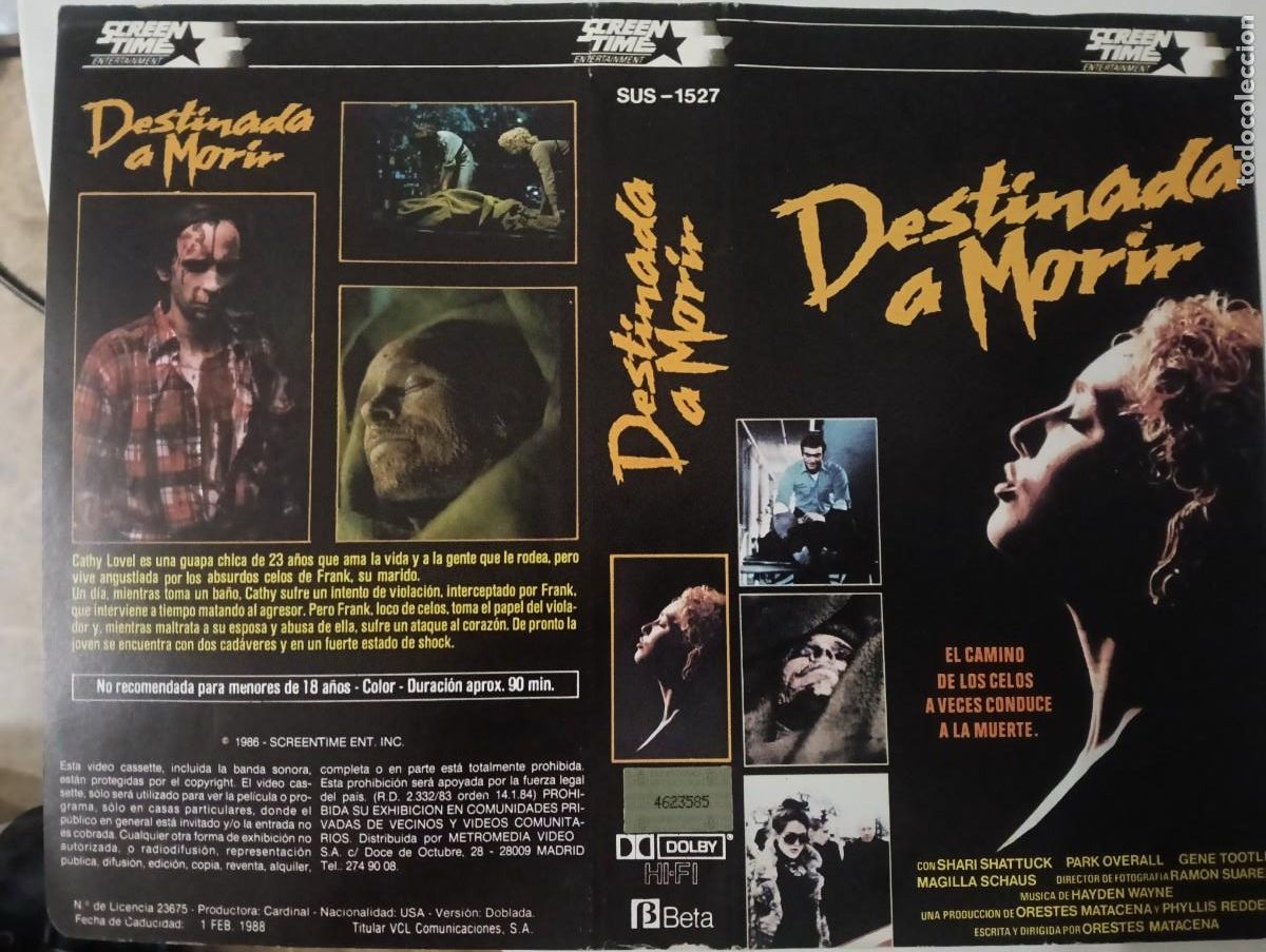 Cine: CARATULA - DESTINADA A MORIR - SCREEN TIME BETA