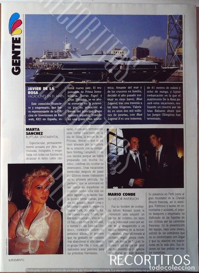 Cine: MARTA SANCHEZ OLE OLE MARIO CONDE MIGUEL INDURAIN