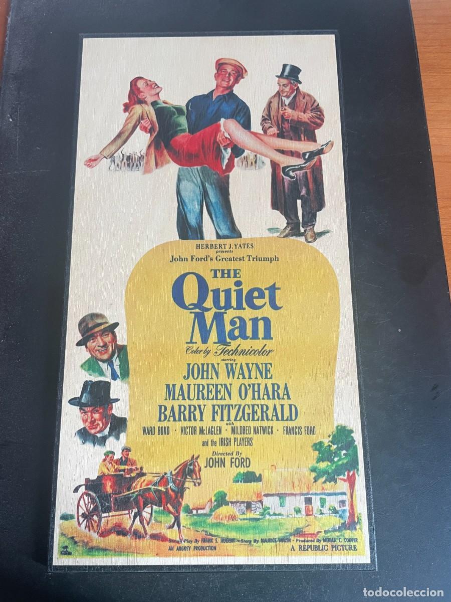 Cin&eacute;ma: TABLA DE MADERA DE EL HOMBRE TRANQUILO. MEDIDAS 40 X21