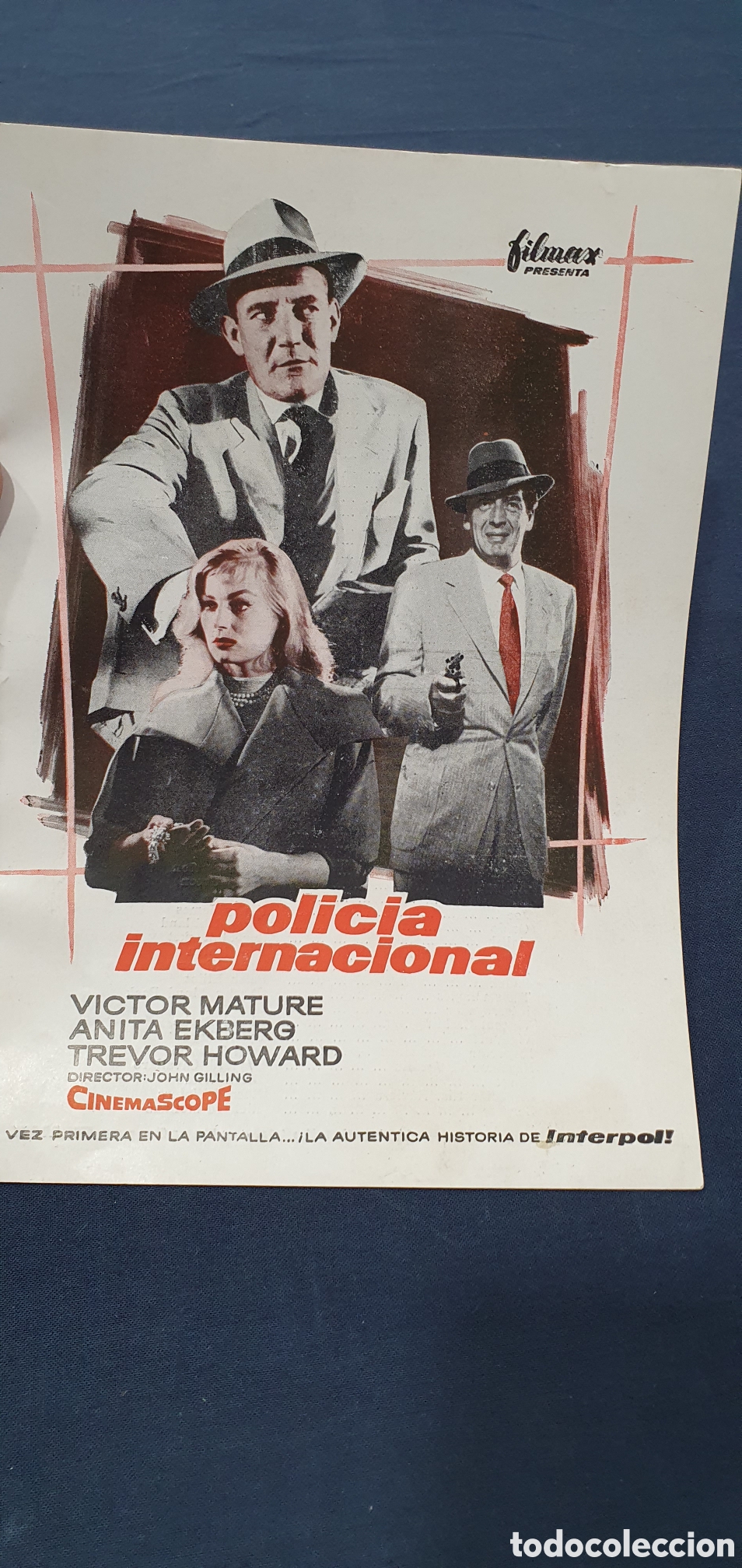 Cin&eacute;ma: Librillo programa guia cine Polic&iacute;a Internacional. (L137)
