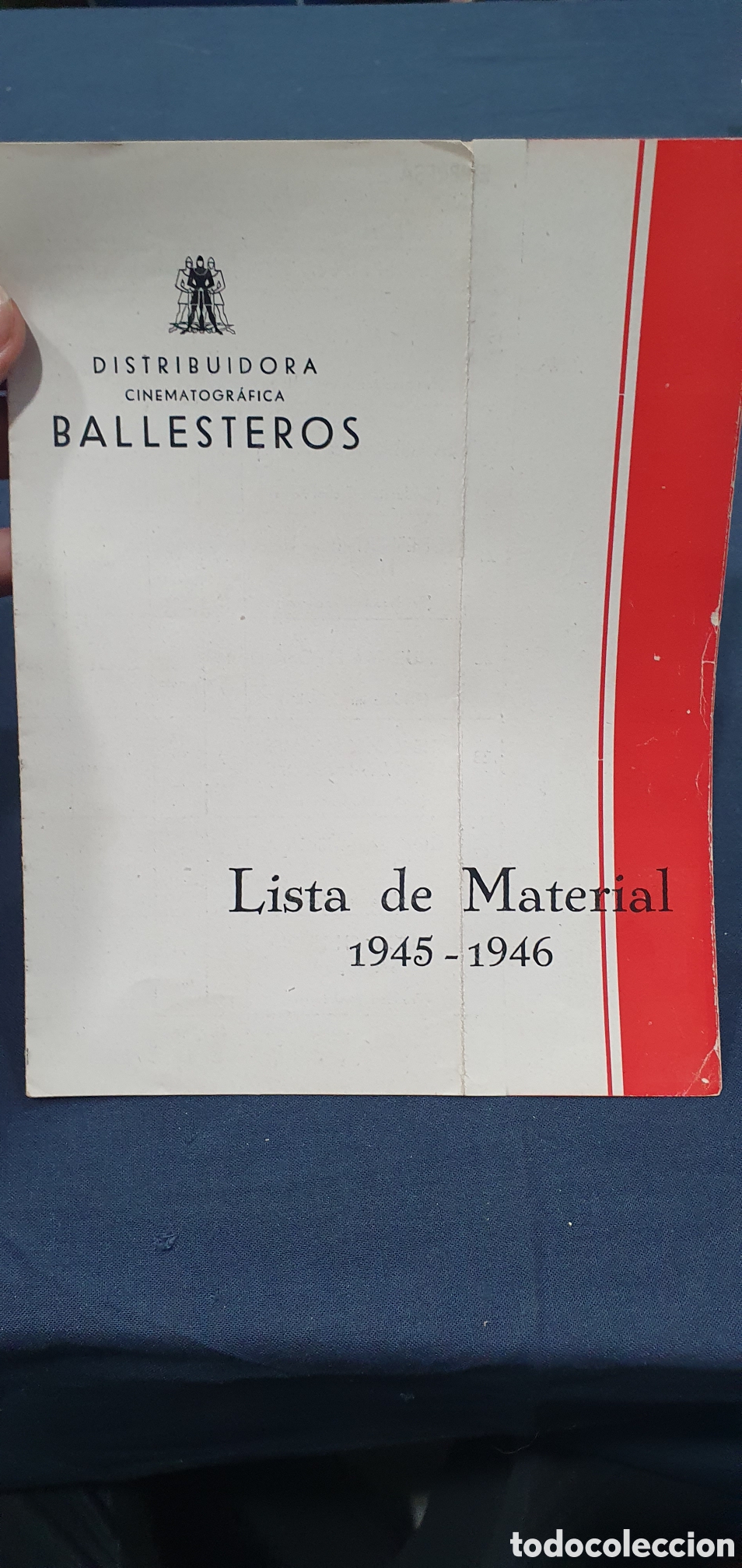 Cine: Lista de material pel&iacute;culas 1945-46. (L137)