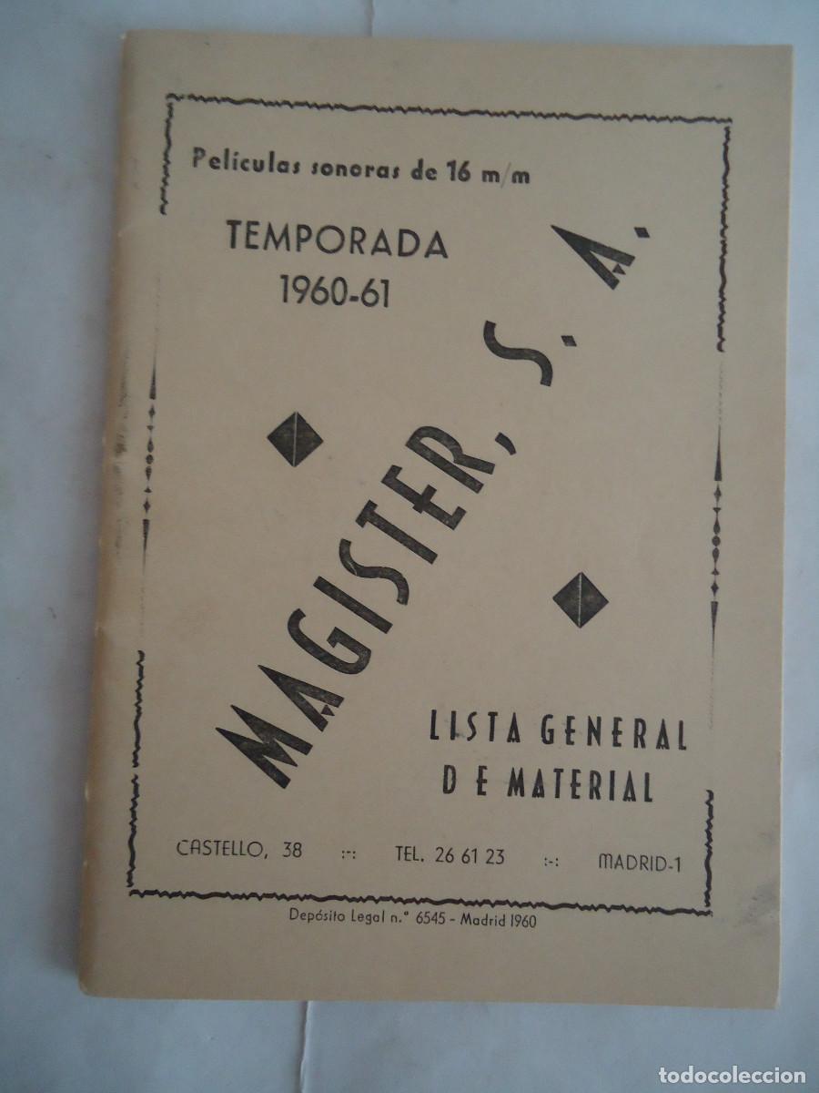 Cine: CATALOGO DE PELICULAS SONORAS DE 16 MM, TEMPORADA 1960-61, MAGISTER S.A.. PP -13