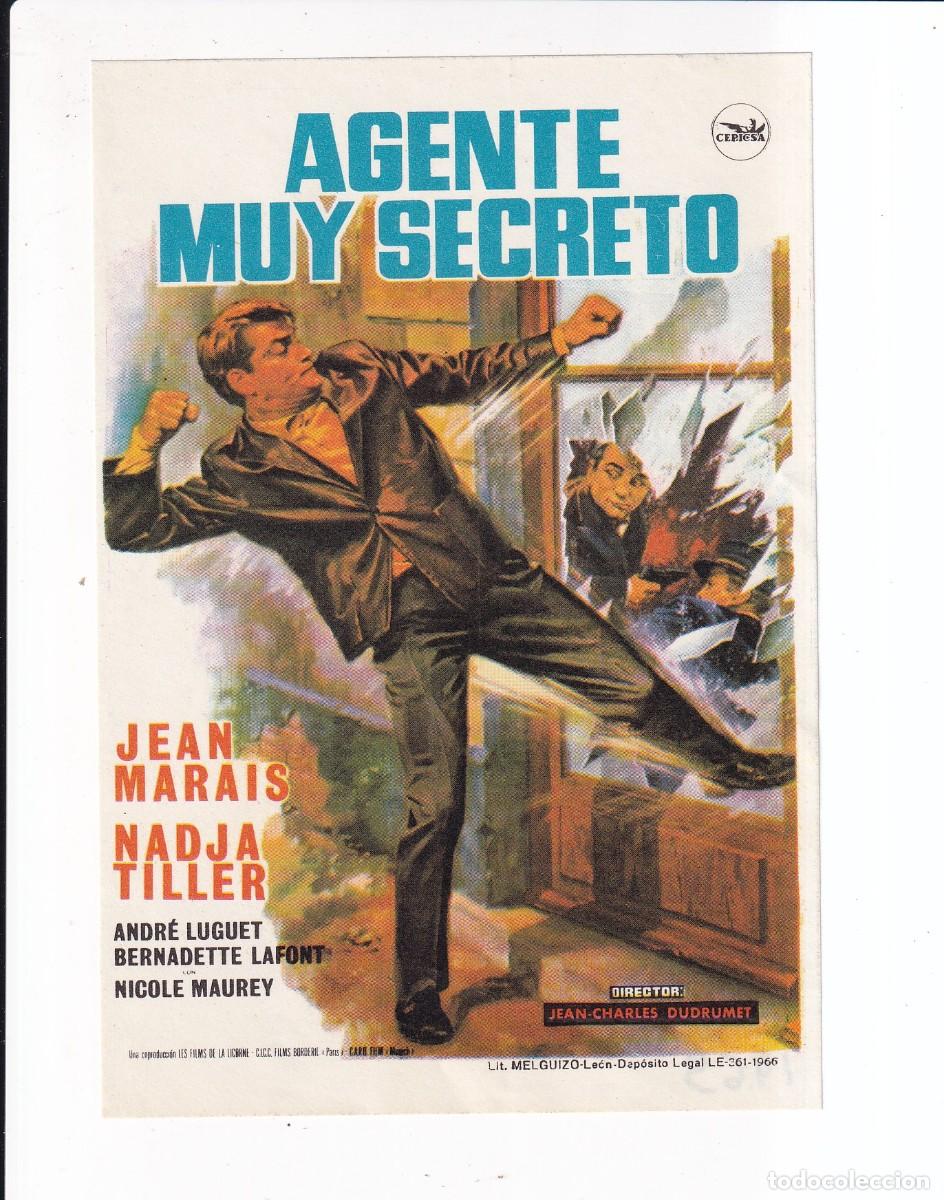 Cine: AGENTE MUY SECRETO : JEAN MARAIS .- SIN PUBLICIDAD