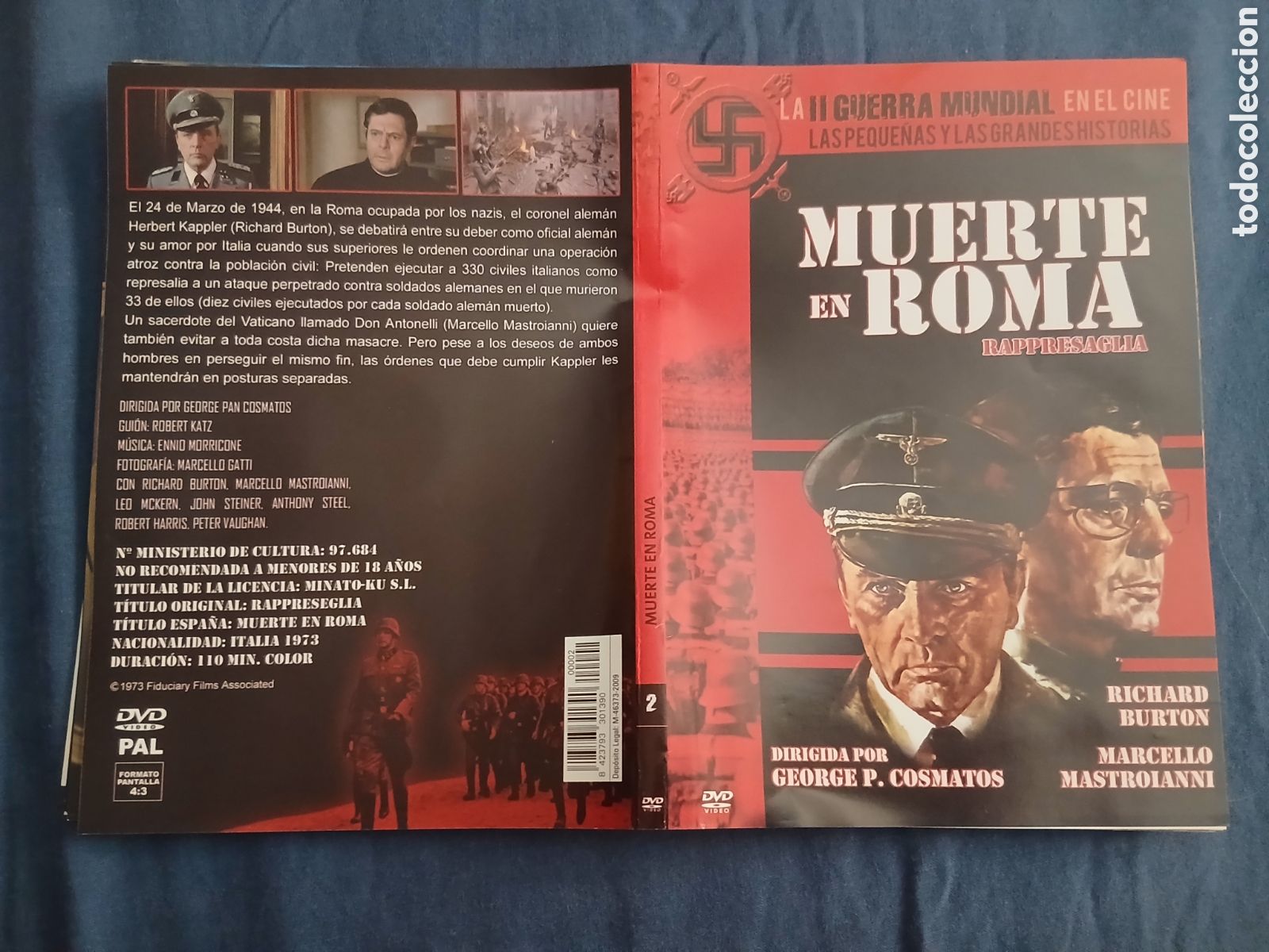 Cine: Car&aacute;tula pel&iacute;cula Dvd Muerte en Roma (Original) Slim