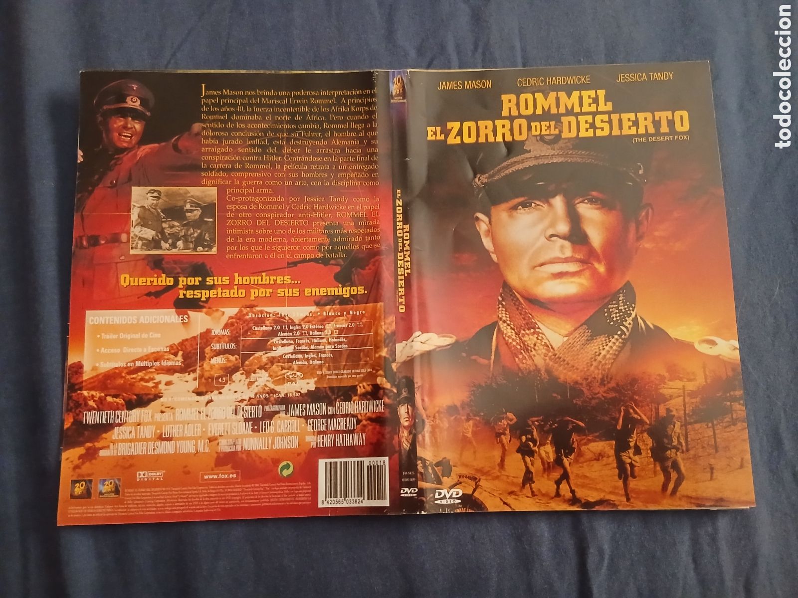 Cine: Car&aacute;tula pel&iacute;cula Dvd Rommel, El Zorro del Desierto (Original) Slim