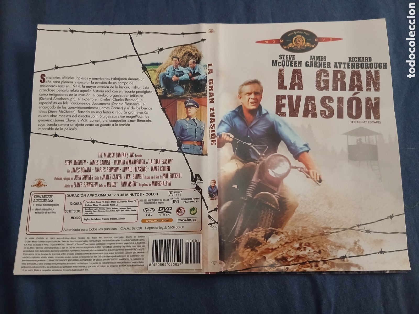 Cine: Car&aacute;tula pel&iacute;cula Dvd La Gran Evasi&oacute;n (Original) Slim