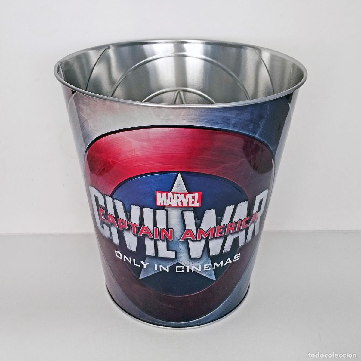 Cine: CUBO PALOMITERO MET&Aacute;LICO DEL CINE: CAPIT&Aacute;N AM&Eacute;RICA: CIVIL WAR (MARVEL, 2015)