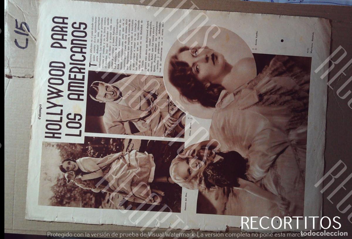 Cine: codorniu cava publicidad laurel y hardy greta garbo marlene dietrich ollive brook dolores del rio