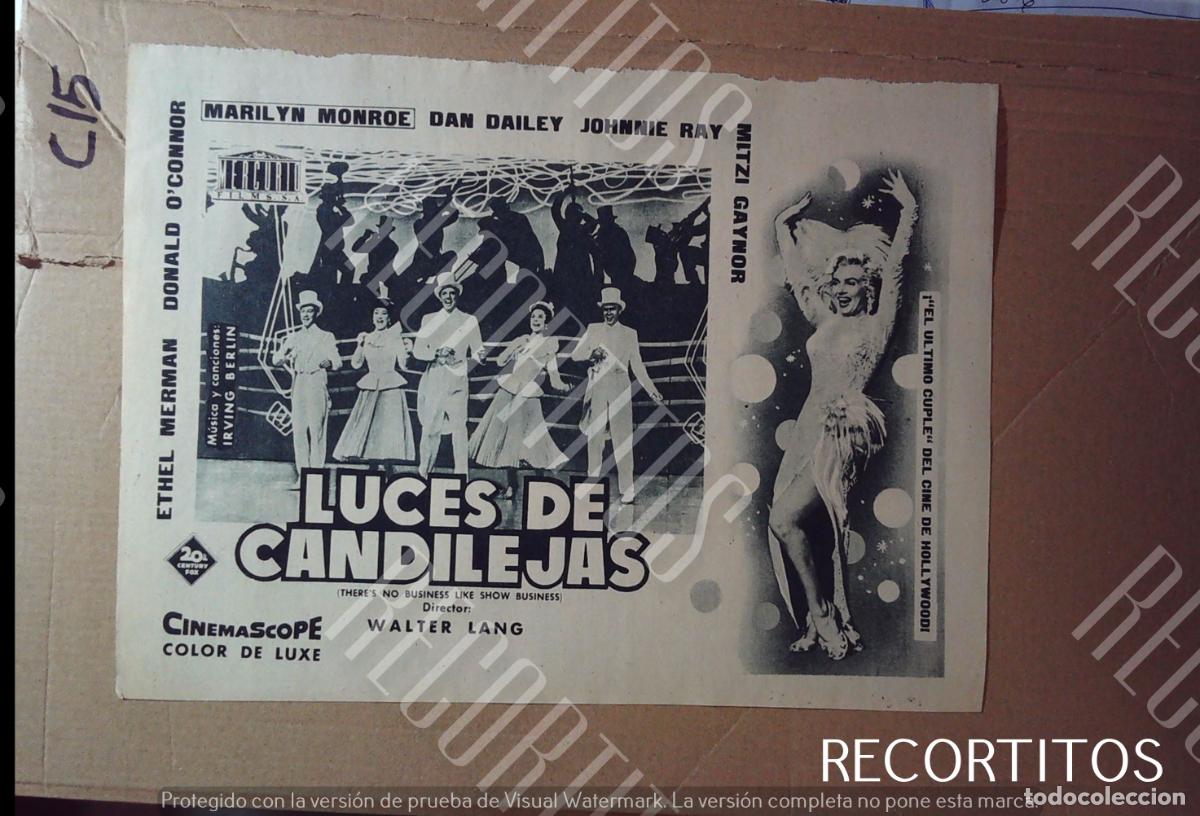 Cine: luces de candilejas marilyn monroe mitzi gaynor