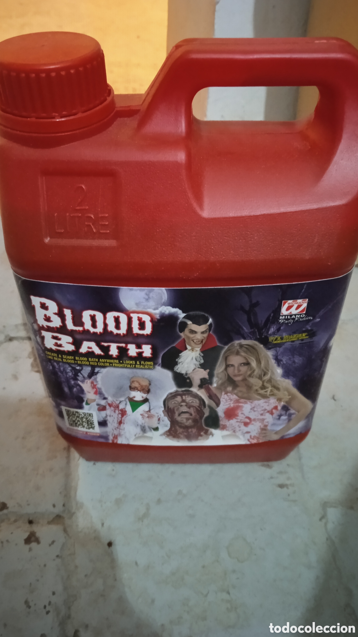 Cine: Widmann Blood Bath &ndash; Bid&oacute;n de Sangre Artificial 2 Litros &ndash; Halloween &ndash; Terror &ndash; Decoraci&oacute;n &ndash; Party D
