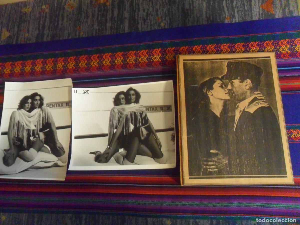 Cine: ARCHIVADOR MADERA HUMPHREY BOGART LAUREN BACALL PEL&Iacute;CULA TENER Y NO TENER REGALO 2 FOTOS MODELO 1977