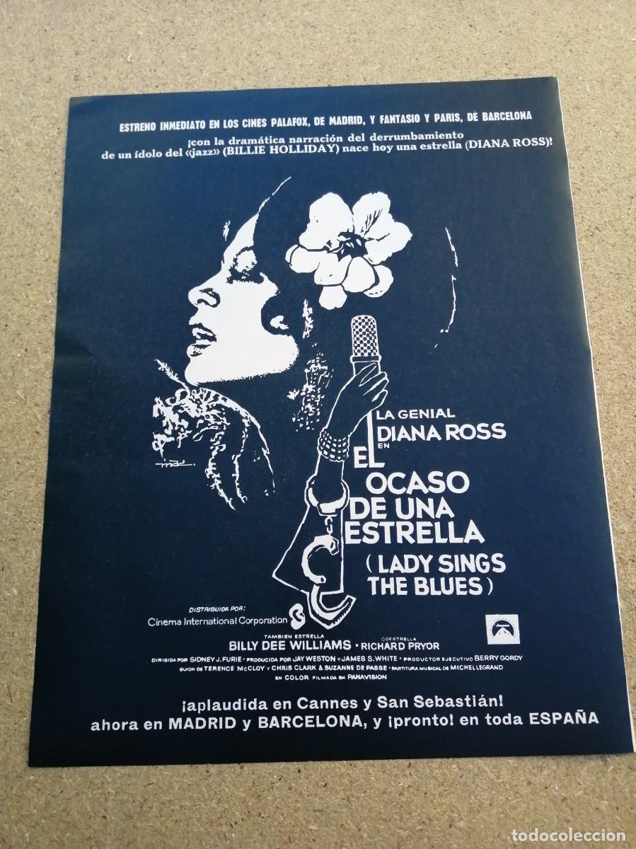 Cine: ANUNCIO CINE. EL OCASO DE UNA ESTRELLA (DIANA ROSS - RICHARD PRYOR)