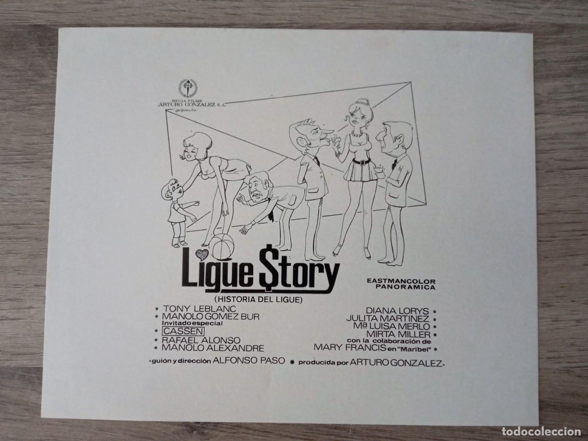Cine: LIGUE STORY, TONY LEBLANC, CLICH&Eacute; DE PRENSA EN BLANCO POR DETR&Aacute;S
