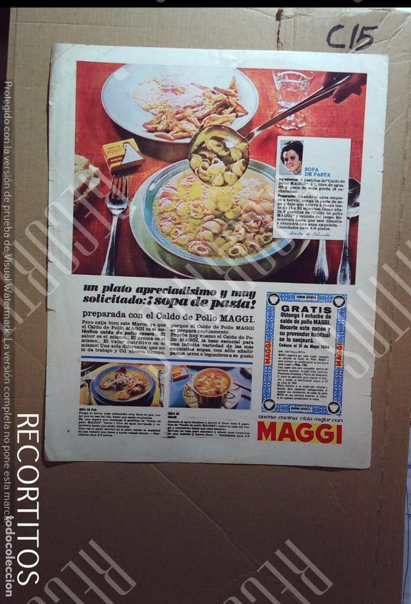 Cine: RECORTE PORTADA PAQUITA RICO MAGGI PURES ANUNCIO PUBLICIDAD