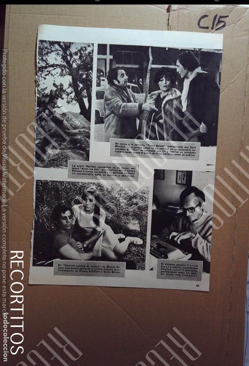 Cine: SARA MONTIEL CARLOS SAURA MONTSERRAT CABALLE SONIA BRUNO JULIAN MATEOS MISS ESPA&Ntilde;A