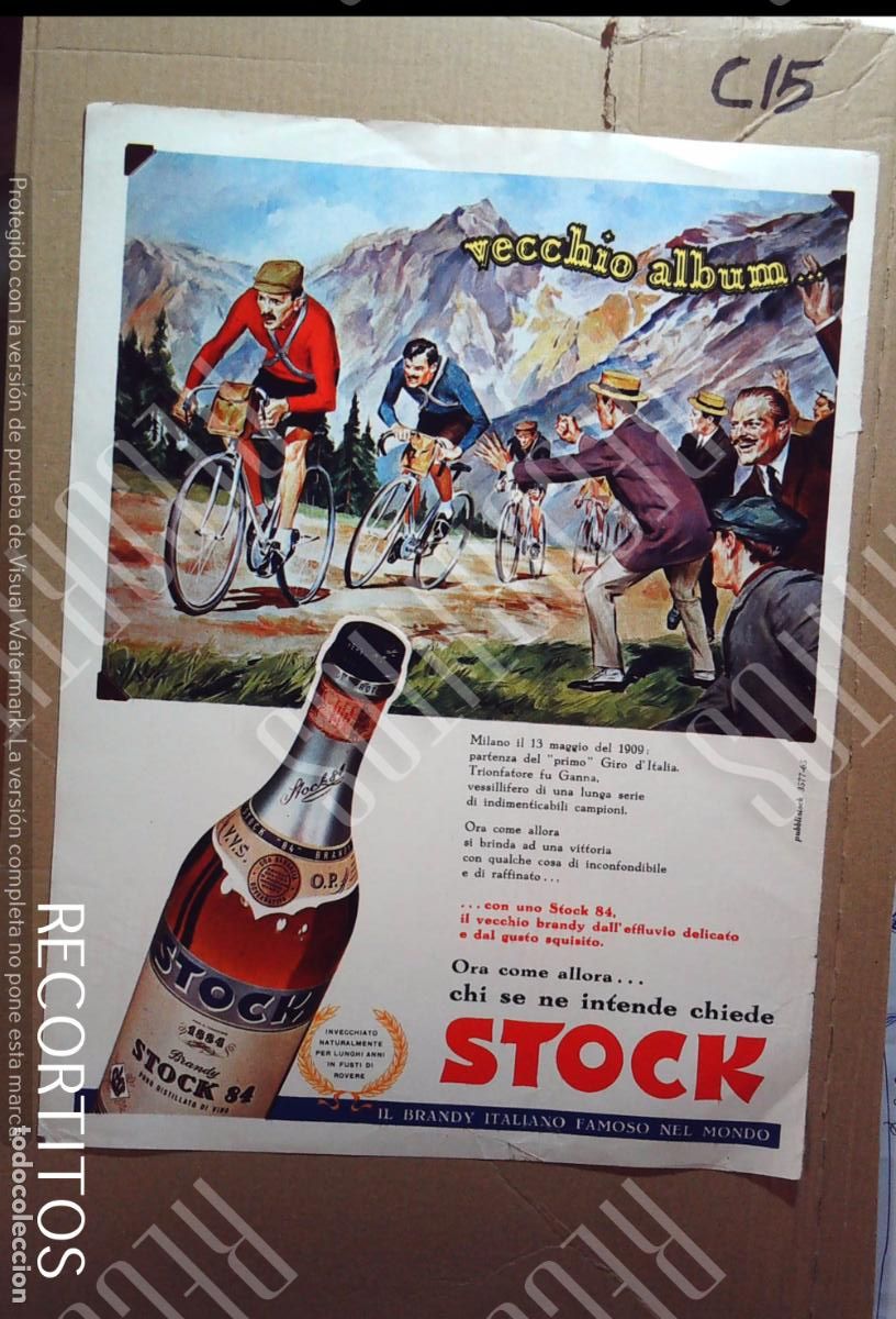 Cine: STOCK BRANDY ITALIANO ANUNCIO PUBLICIDAD DE 1965