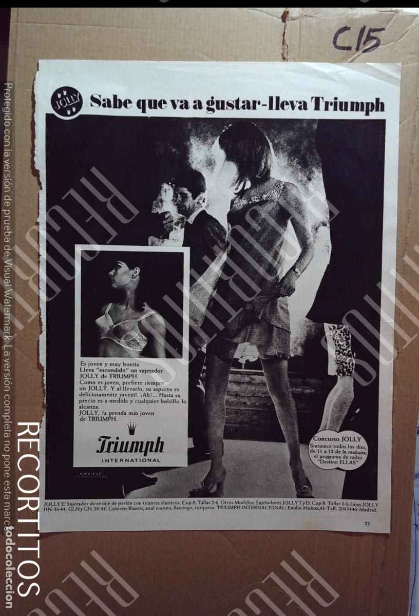 Cine: TRIUMPH INTERNATIONAL lenceria LEVOLOR HOFESA