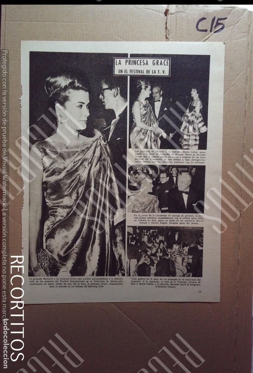 Cine: GRACE KELLY MARIA CALLAS FANNY LESLIEL CARON MAURICE CHEVALIER HORST BUCHHOLTZ