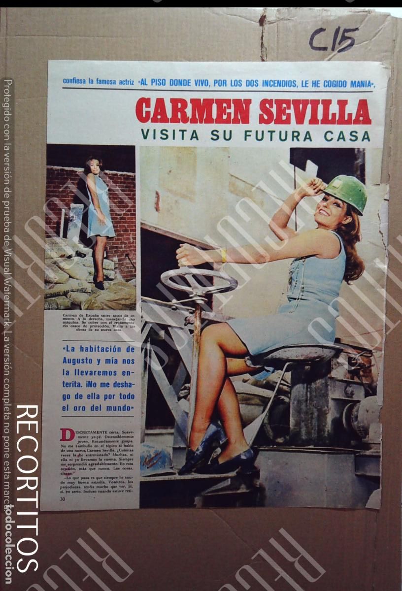 Cine: CARMEN SEVILLA VISITA SU NUEVA CASA EN CONSTRUCCION