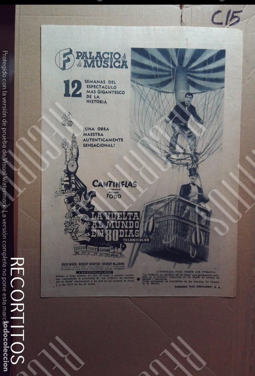 Cine: LA VUELTA AL MUNDO EN 80 DIAS CANTINFLAS DAVID NIVEN BUSTER KEATON