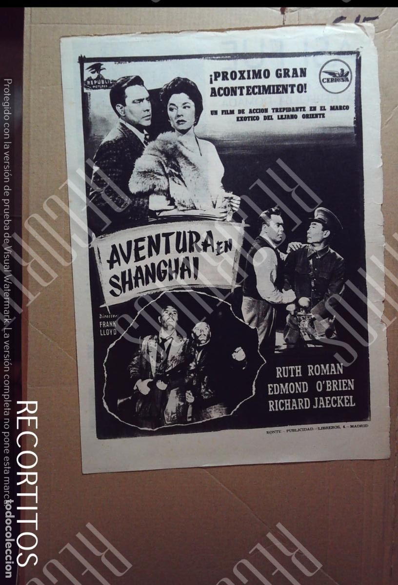 Cine: AVENTURA EN SHANGHAI ESTRENO DE LA FIERECILLA DOMADA CARMEN SEVILLA