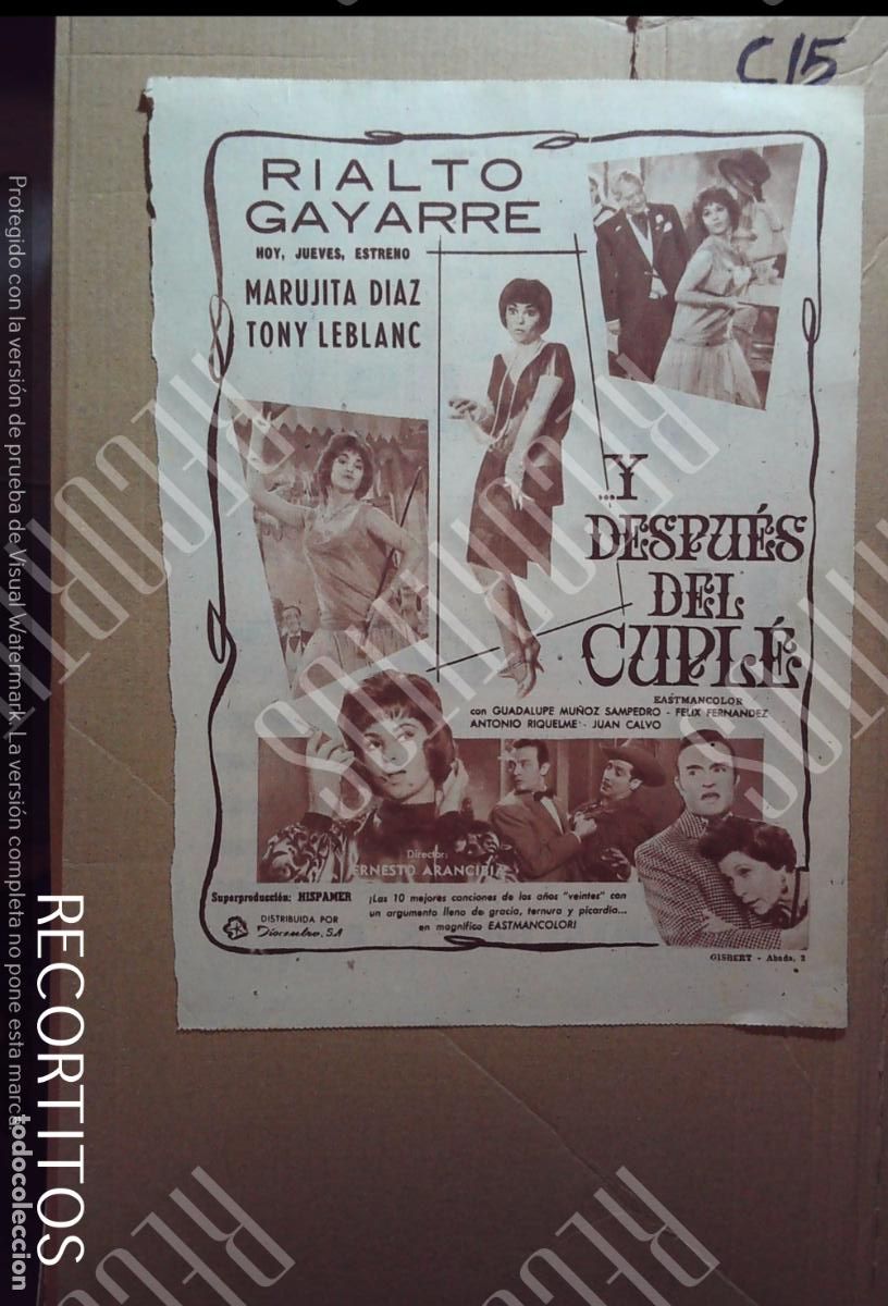 Cine: Y DESPUES DEL CUPLE MARUJITA DIAZ TONY LEBLANC
