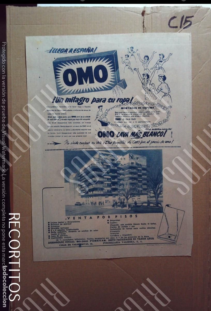 Cine: VALSERRA OMO DETERGENTE HORAS DE PANICO RUBEN ROJO FERNANDO REY JULIO PE&Ntilde;A ELENA BARRIOS