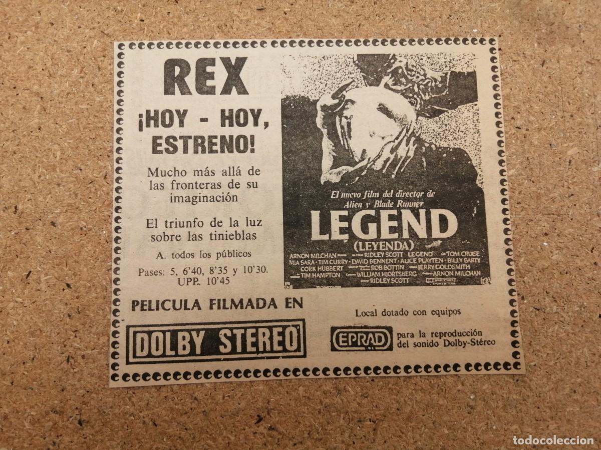 Cine: ANUNCIO CINE. LEGEND (TOM CRUISE) CINE REX, MURCIA