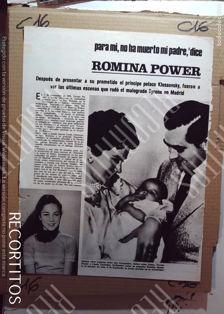 Cine: romina power tyrone linda christian bb brigitte bardot