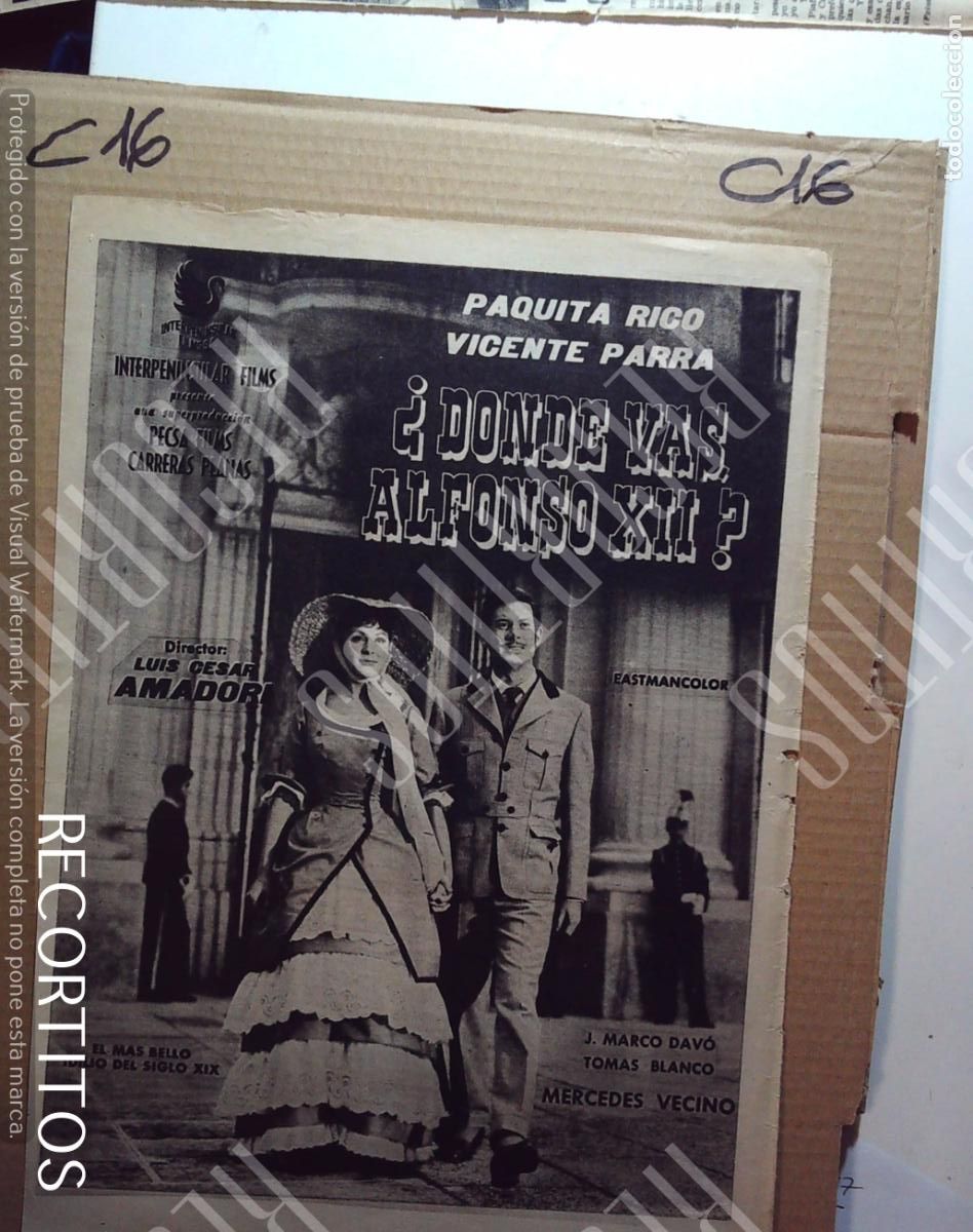 Cine: donde vas alfonso xii vicente parra paquita rico mercedes vecino