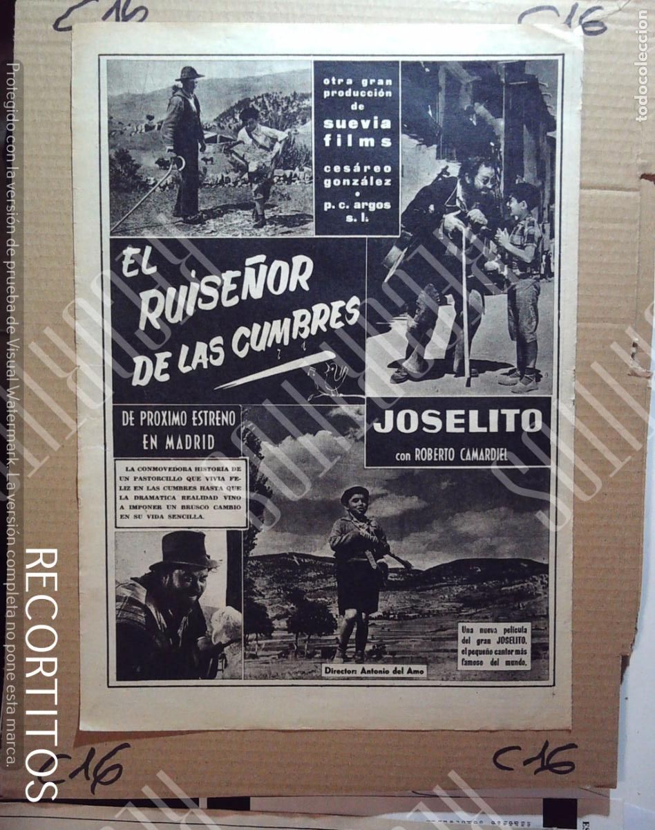 Cine: joselito el ruise&ntilde;or de las cumbres concha velasco katia loritz paquita rico carmen polo