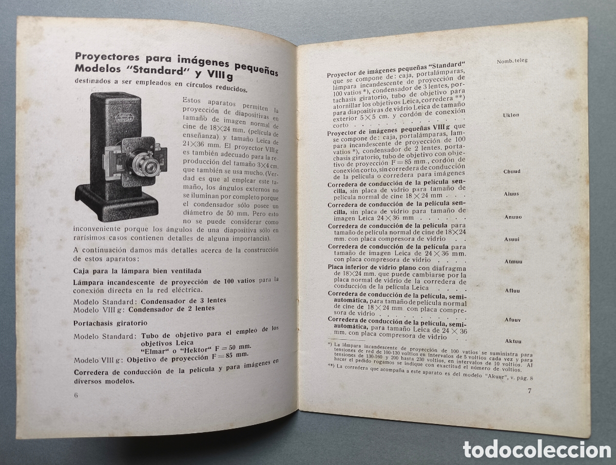 Cine: LEITZ PROYECTOR CAT&Aacute;LOGO 1935 - Foto 2