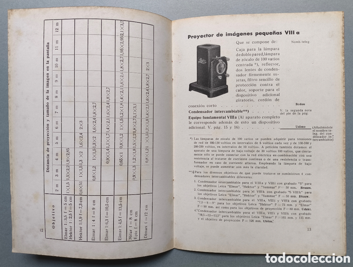 Cine: LEITZ PROYECTOR CAT&Aacute;LOGO 1935 - Foto 4