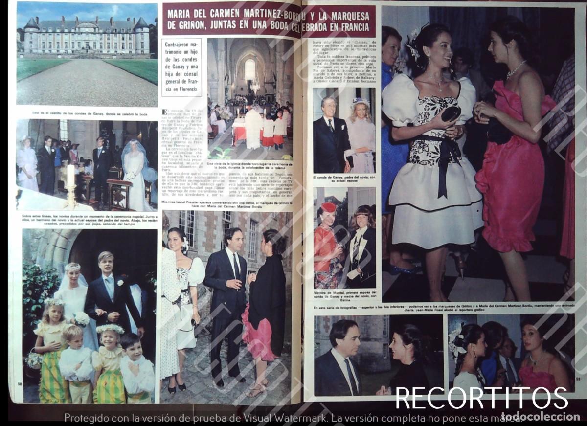 Cine: isabel preysler carmen martinez bordiu en la boda de los condes de ganay
