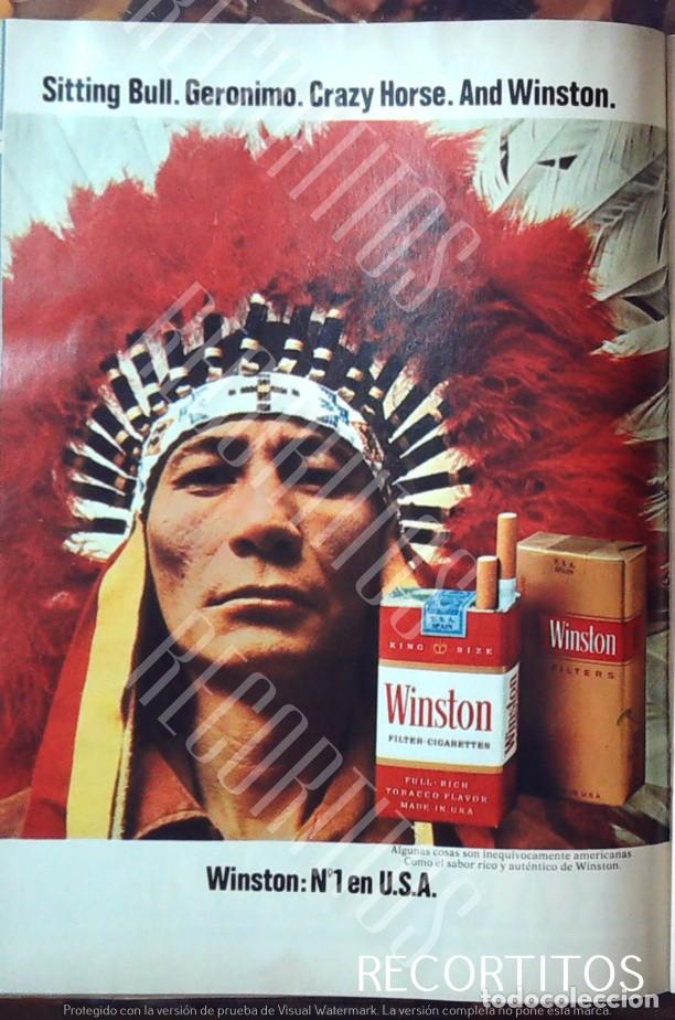 Cine: WINSTON TABACO CIGARRILLOS BLUES ANUNCIO PUBLICIDAD indios crazy horse caballo loco