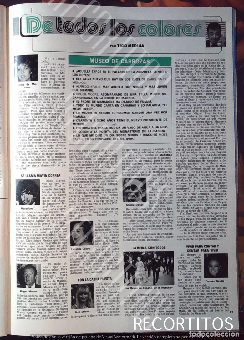 Cine: estrellita castro carmen sevilla maradona roger moore carolina de monacop moshe dayan britt ekland