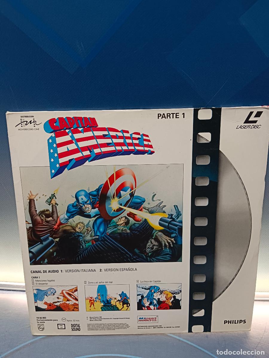 Cine: Laser disc CAPIT&Aacute;N AM&Eacute;RICA - PARTE 1 - MARVEL/PHILIPS 1991
