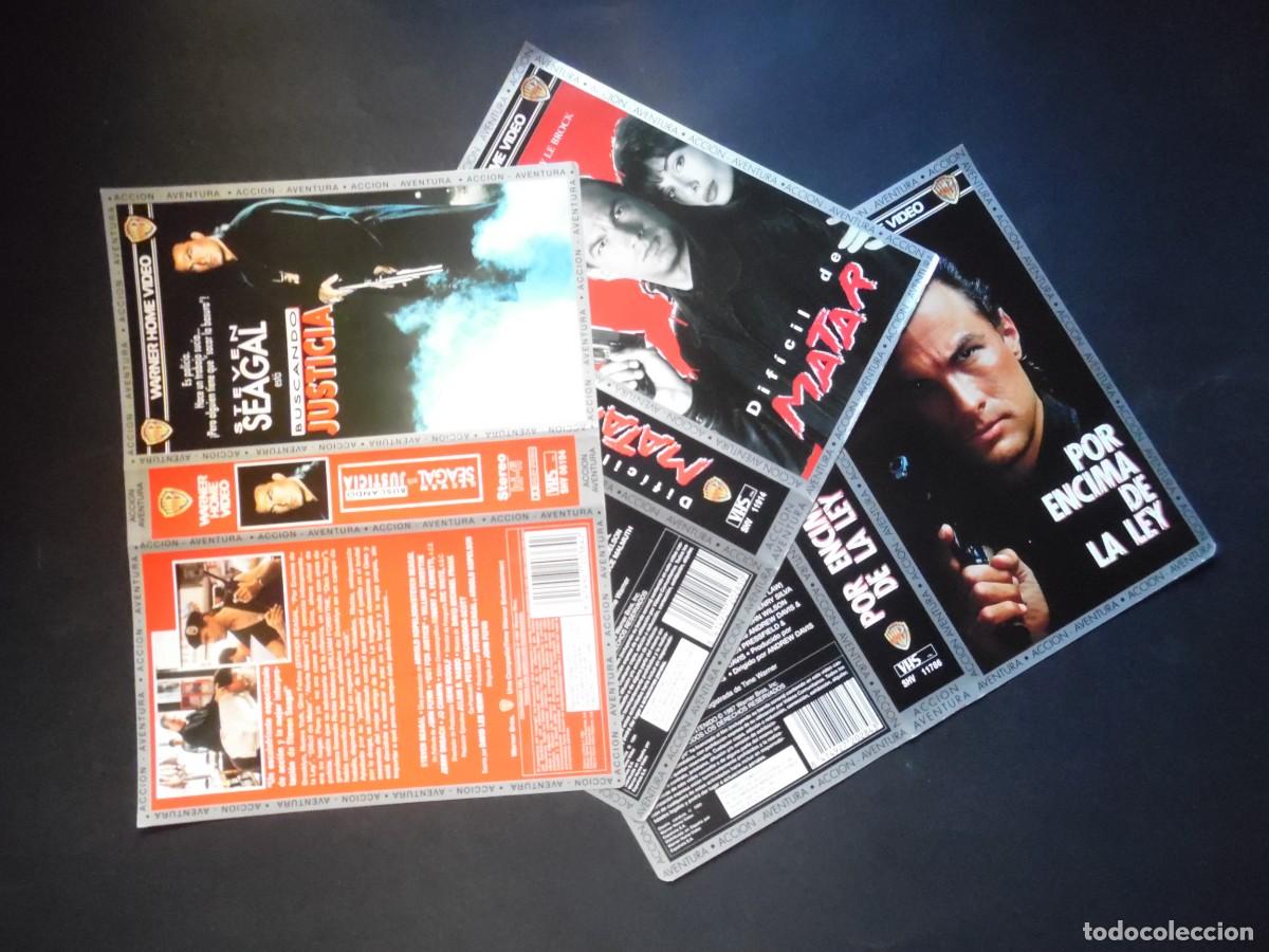 Cine: Steven Seagal: 3 car&aacute;tulas de v&iacute;deo Warner Home: Por encima de la ley, Dif&iacute;cil de matar y Justicia